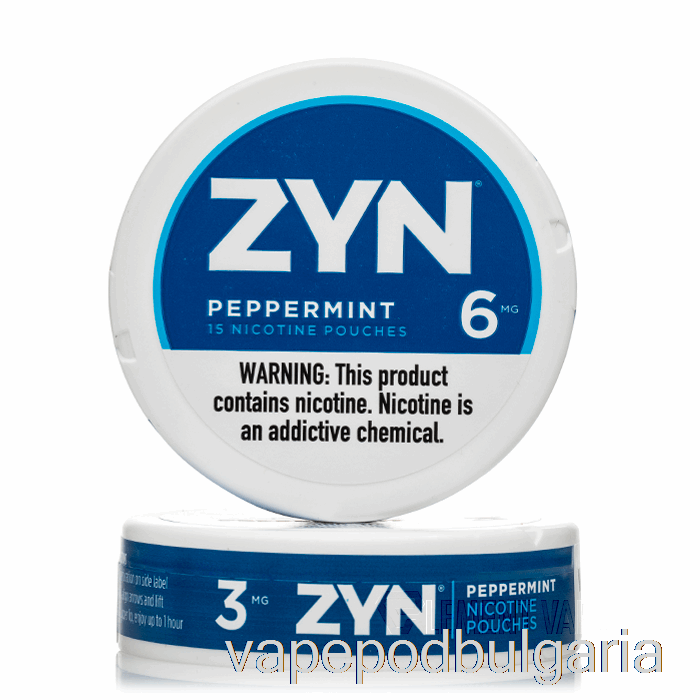 Vape 10000 Дръпки Zyn Nicotine Pouches - Peppermint 3mg (5-pack)